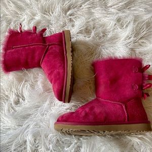 Pink BaileyBow Ugg Boots